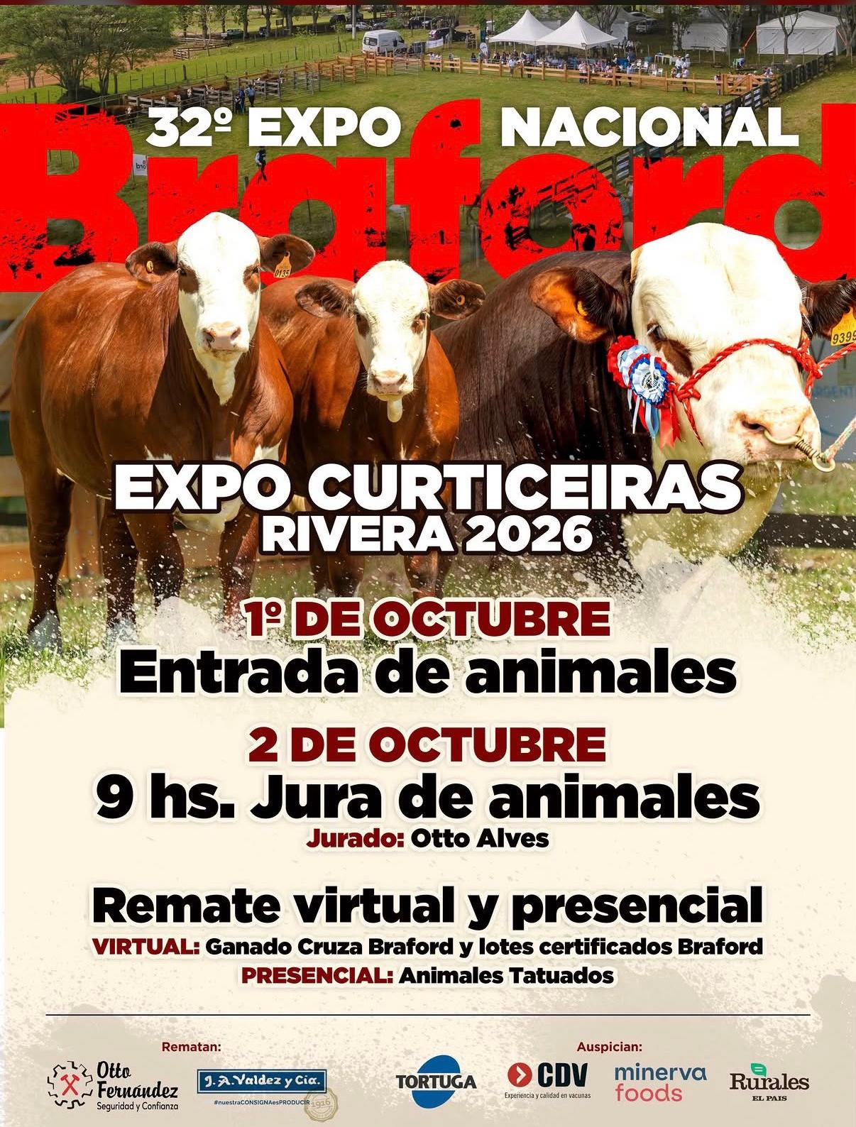 Afiche de la 32.ª Expo Nacional Braford en Curticeiras